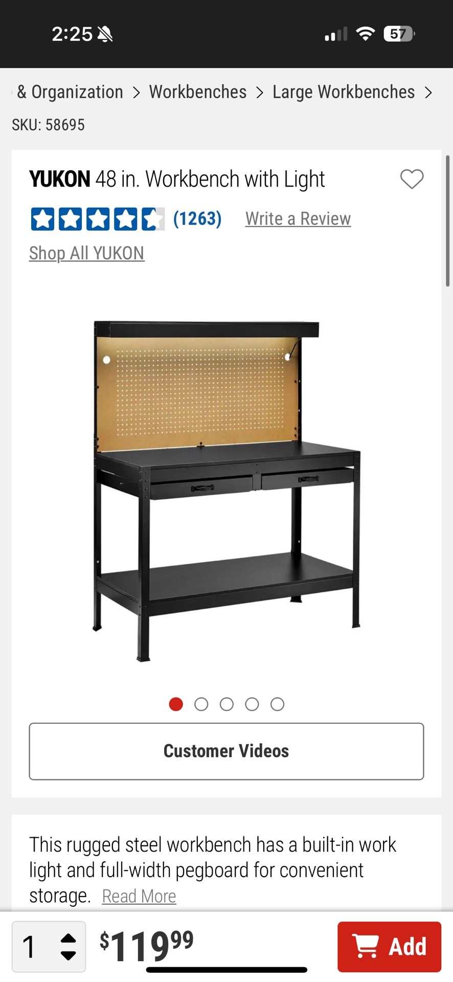 Harbor freight Work Bench