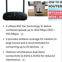 Net Gear AC1200 Router