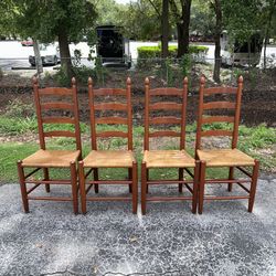 Set Of 4 Ladder Back Chairs