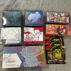Bunch of sealed for sell/trade - Pokemon Center ETB Japanese exclusive Prismatic SPC 151 ETB Perfect Order 3 pack Blister