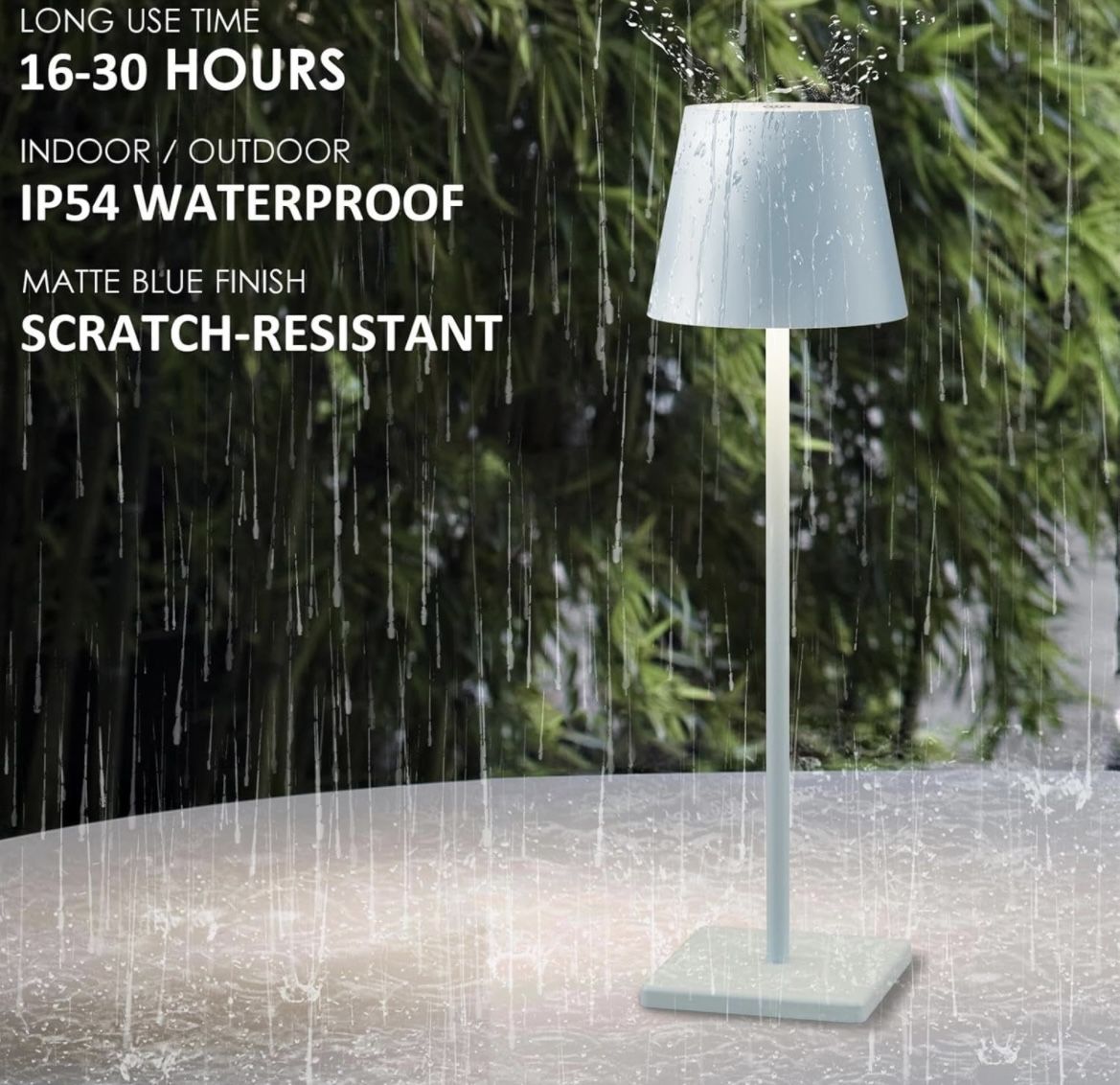 Wireless Lamp, Waterproof, Dimmable, Rechargeable Premium Long Battery.