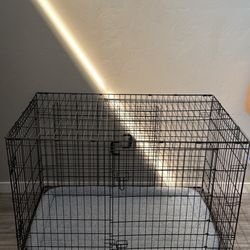XL Dog Crate With Washable Bedding 