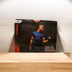 Crane Dumbbell Set with Storage Rack – Build Strength at Home!