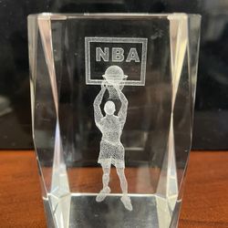 Laser Etched Crystal Paperweight