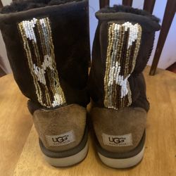 UGG Classic Beaded Boots Brown Size 8 