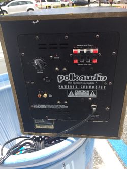 POLK AUDIO PSW50 HIGH-PERFORMANCE 8" FRONT FIRING POWERED SUBWOOFER GREAT COND