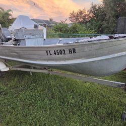 14' Aluminum Boat With Trailer & Motor. CHRISTMAS SPECIAL 