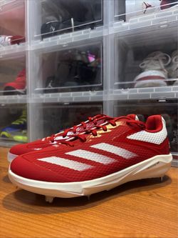 Adidas Adizero Electric BS Red White IH3462 Metal Baseball Cleats Mens Sz 11 New