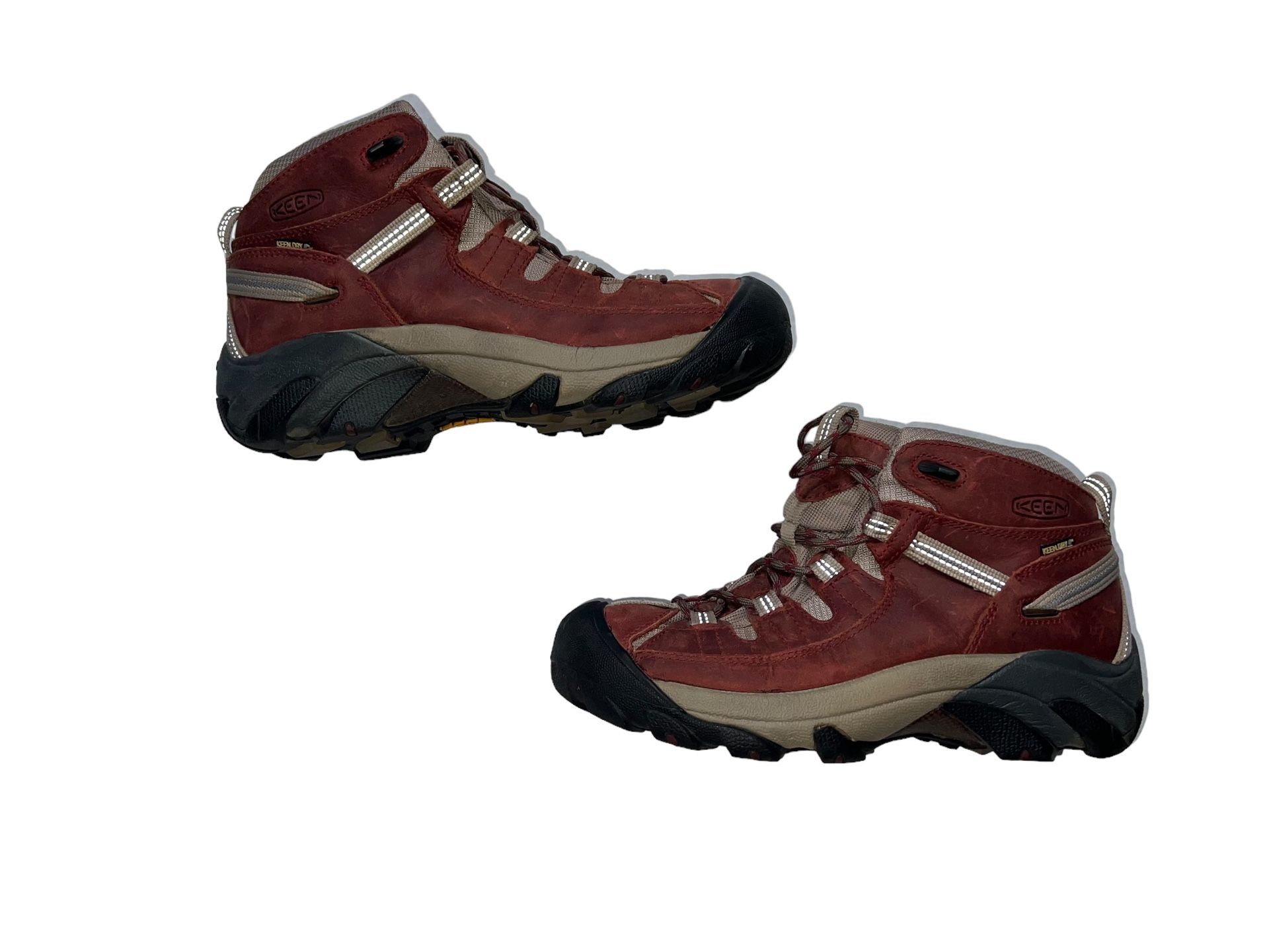 KEEN Targhee WOMEN’S Rust HIKING TRAIL Keen-Dry SHOES BOOTS 9