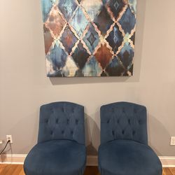 Interior Decor  Chairs And Wall Art 