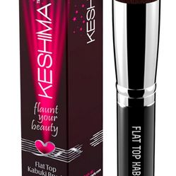 Flat Top Kabuki Foundation Brush By KESHIMA - Premium Makeup Brush for Liquid, Cream, and Powder - Buffing, Blending, and Face - 1.2" Top Diameter 