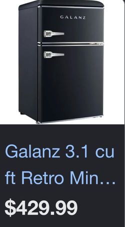 Great Working Galanz 3.1 cu ft Retro Mini Fridge In Super Great Condition