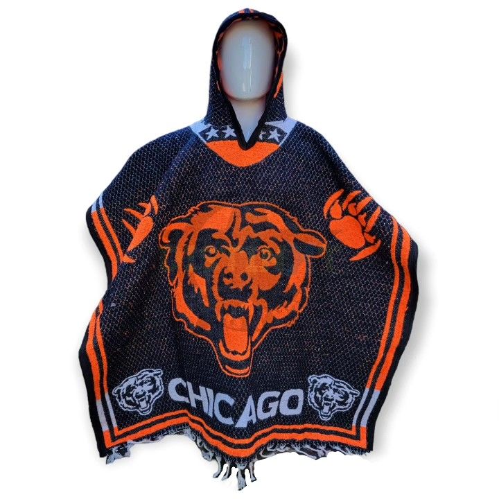 Chicago Bears Hooded Poncho