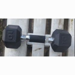 🔥 Single CAP 10 lb Dumbbell Hex 10 Lbs Weight 