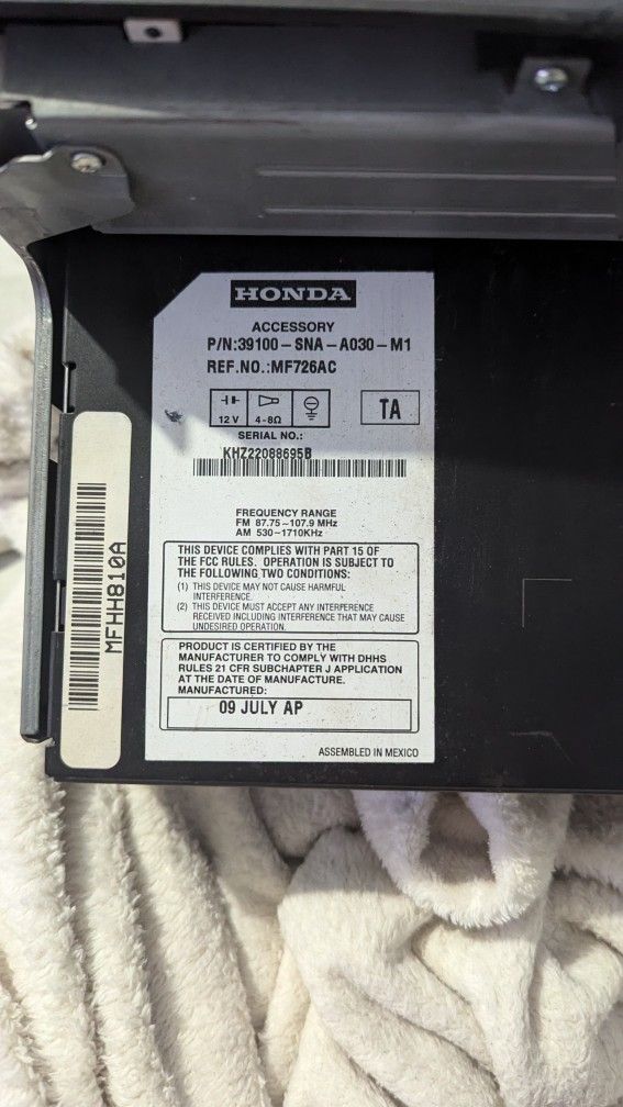 Honda Stereo