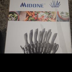 Kitchen Knife Set with Acrylic Block, 17 PCS