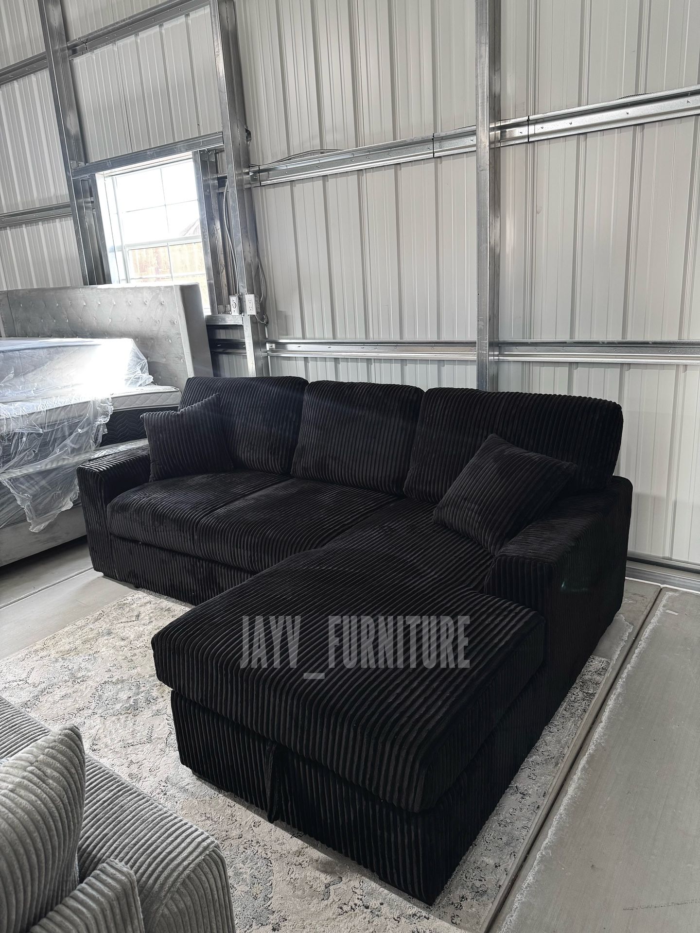 New Black Sectional