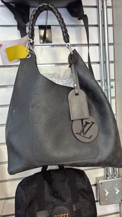 Louis Vuitton Black Leather Hobo Bag