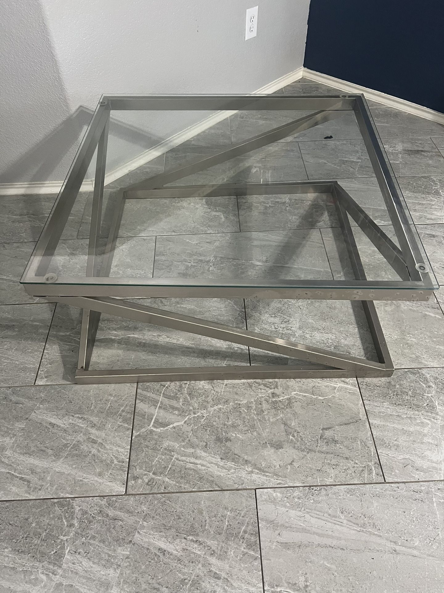 Living room glass table