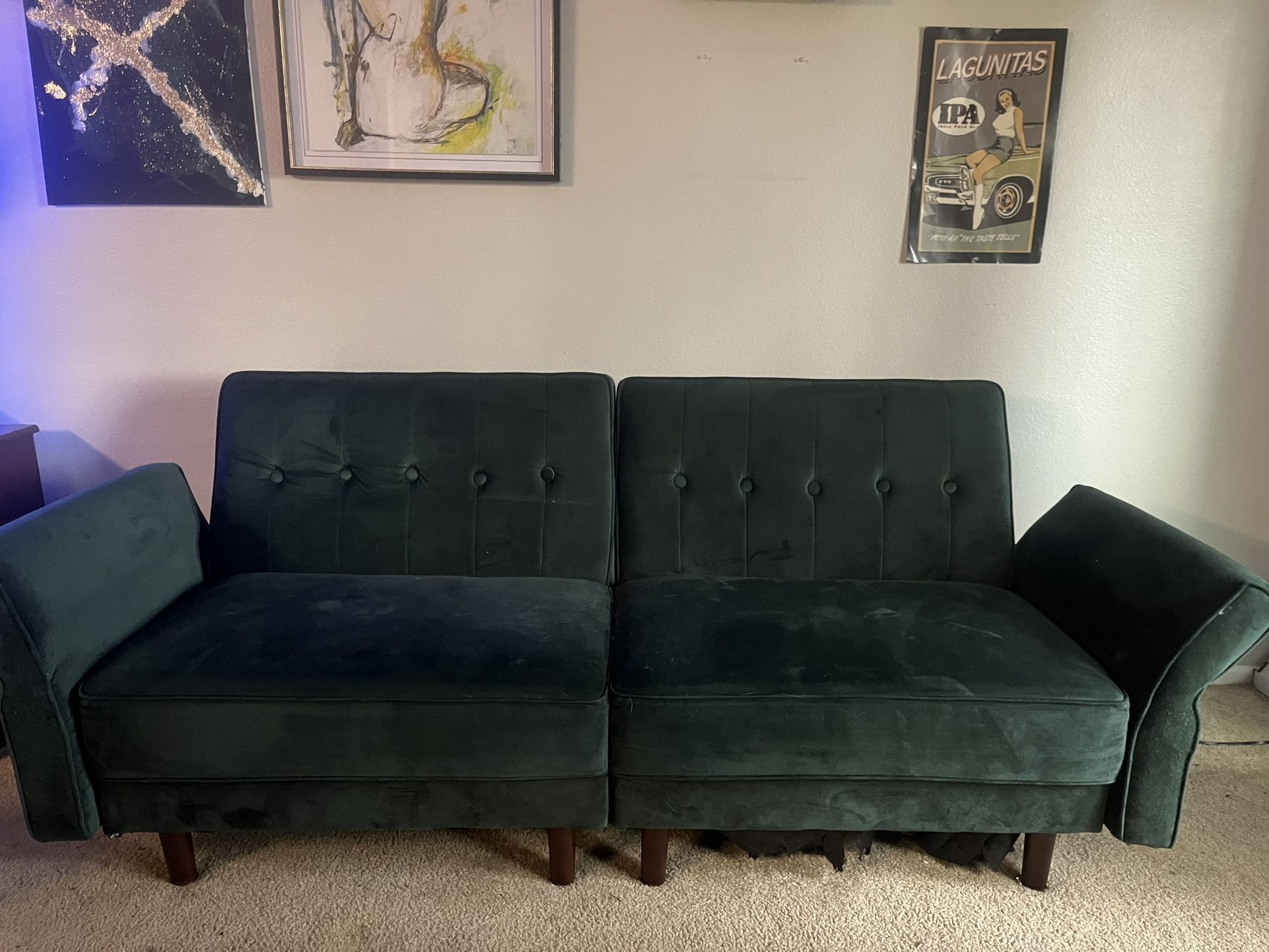 Emerald Green Couch