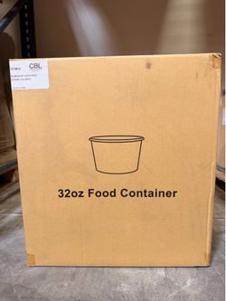 32oz Paper Food Container Colorful Design Case 600 Count