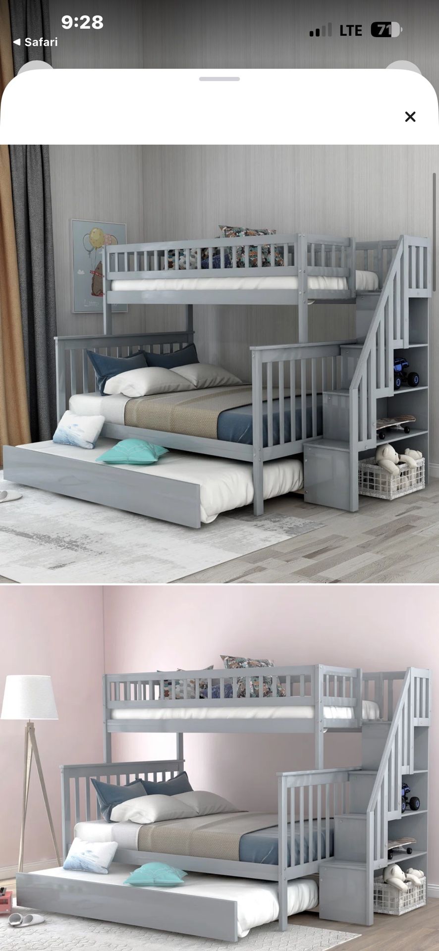 Full/twin Trundle Bed 