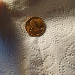 1968 Wheat Error Penny BU