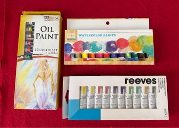 Watercolor and Oil Paint Sets