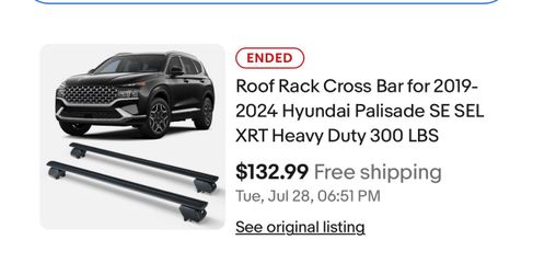 roof rack and crossbar
