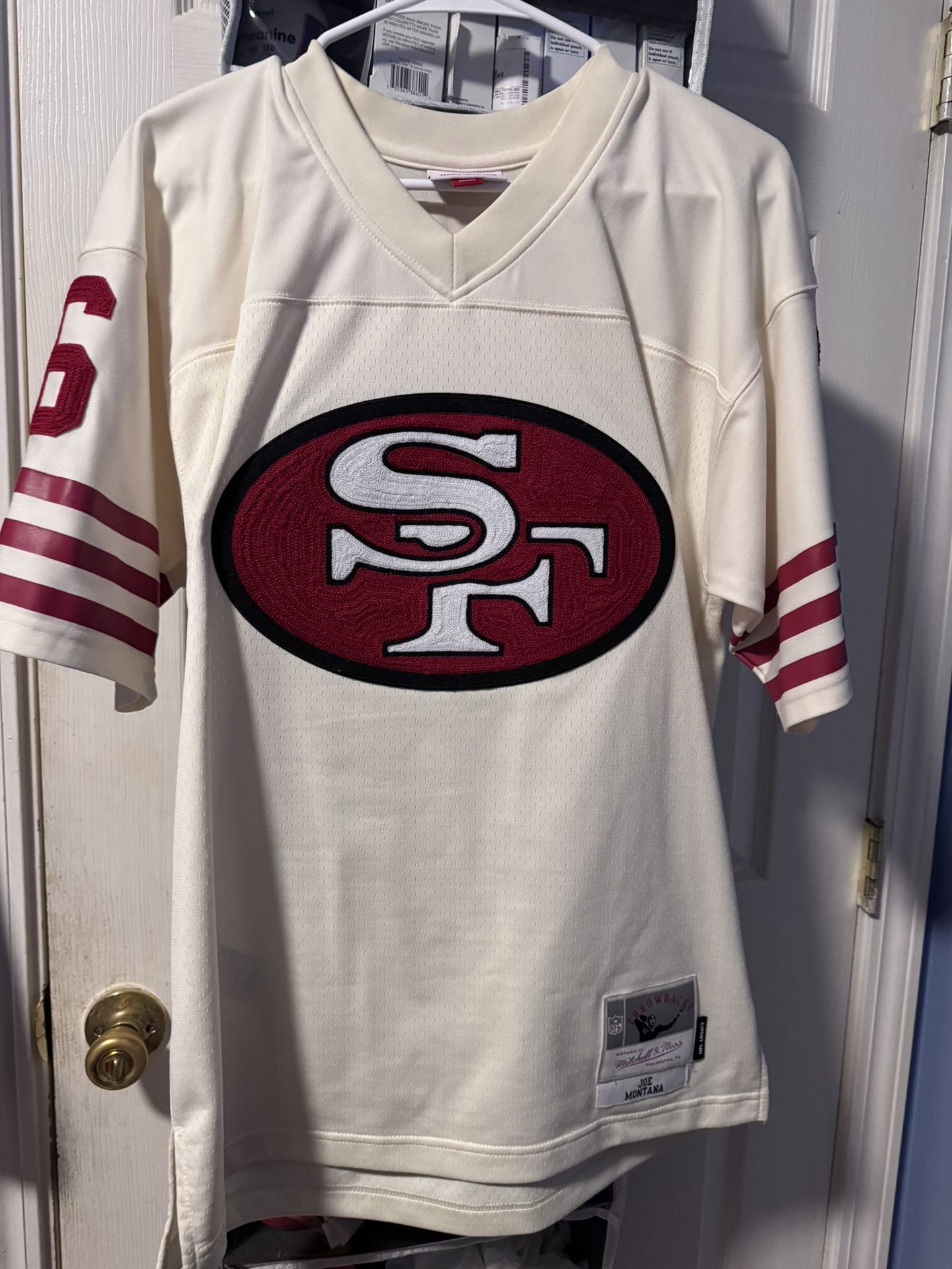 49ers Mitchell & Ness Montana Stitched Jersey 