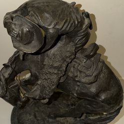 Bronze Western Sculpture – “The Mountain Man” – Remington Style – Signed