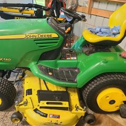 John Deere X740 w/ Edge 62 cutting deck & Frontier RT3042 tiller. 