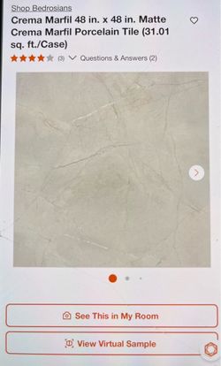 Crema Marfil 48 in. x 48 in. Matte Crema Marfil Porcelain Tile (31.01 sq. ft./Case)