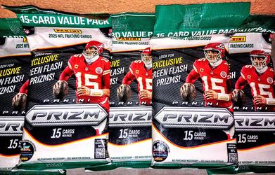🔥5x / 2025 Panini Prizm Football Trading Cards Fat Packs🔥