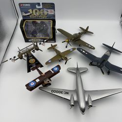 7x World War 2 Military Planes Lot