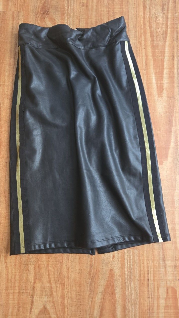 Faux Leather Pencil Skirt