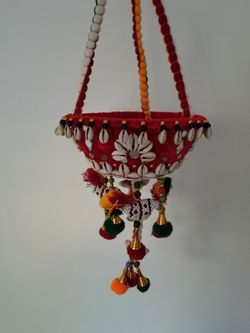 Indian Beaded Hanging Basket