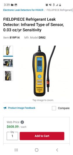 FIELDPIECE Refrigerant Leak Detector: Infrared Type of Sensor, 0.03 oz/yr Sensitivity