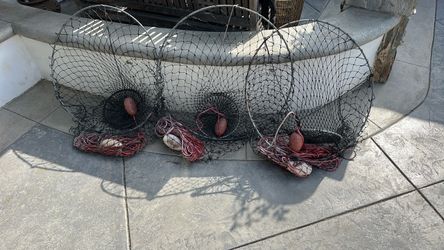Three lobster hoop nets