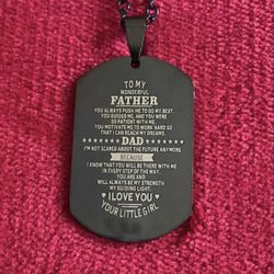 To Dad From Little Girl, Necklace 