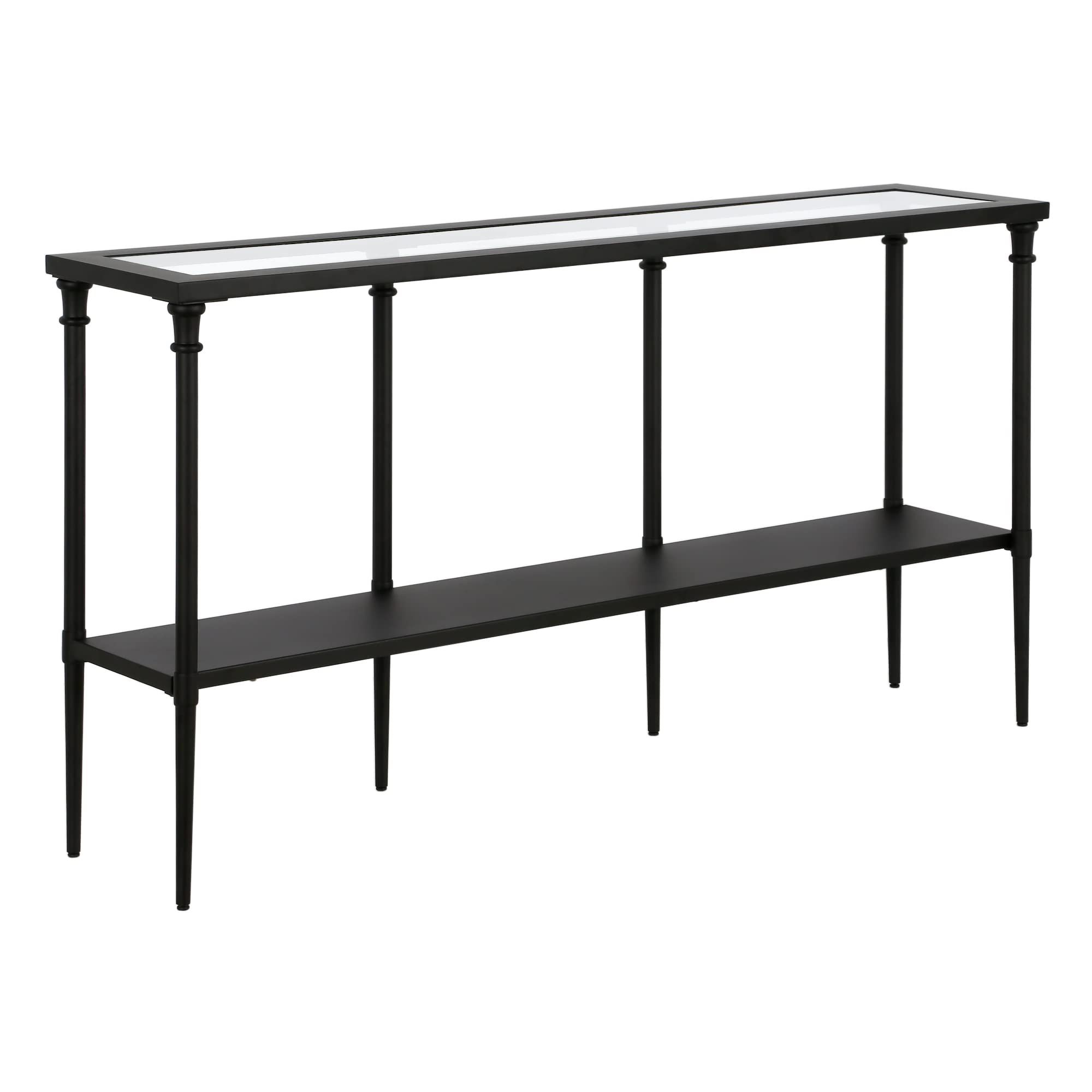 New 55” Glass Top Console Table 