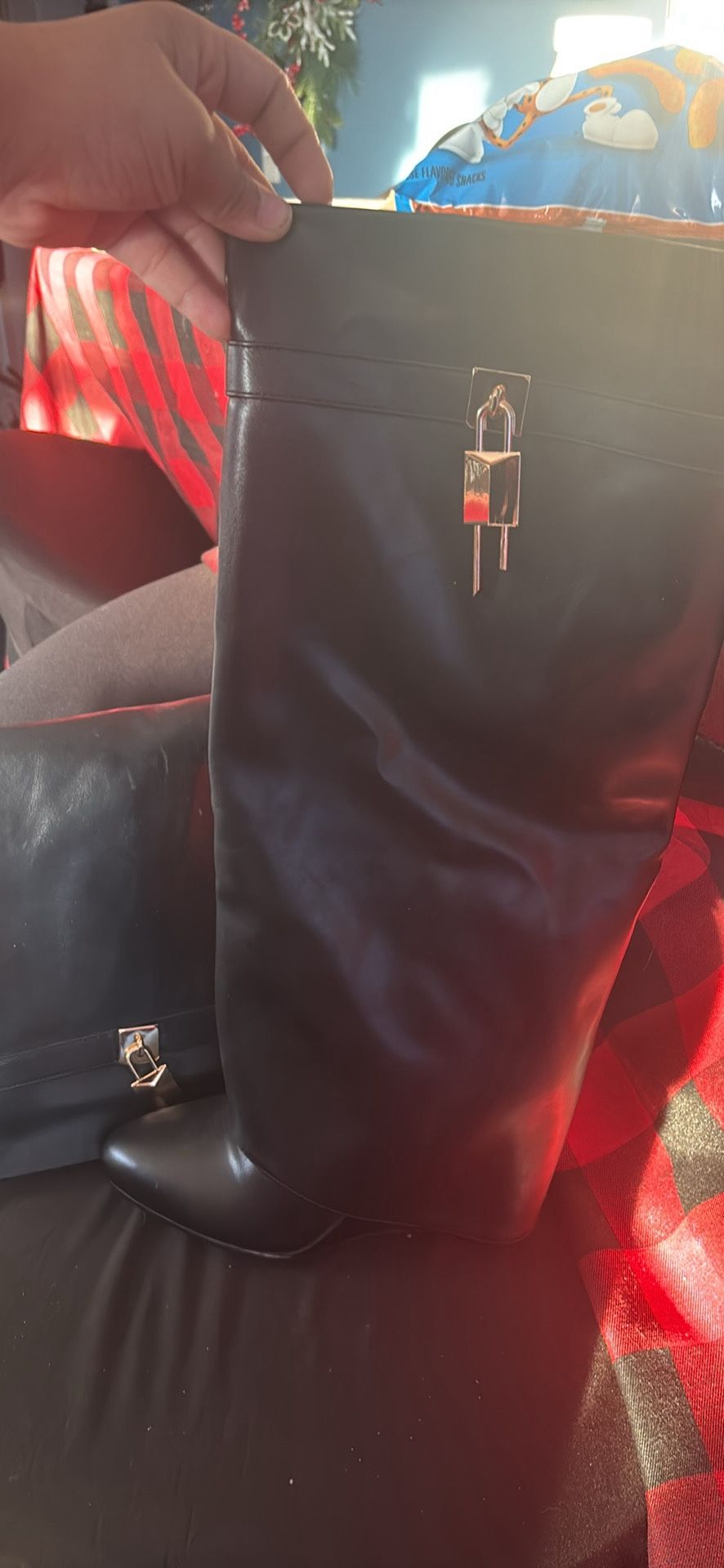 Black Fold Over Boots