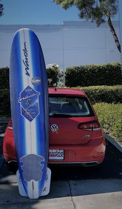 8' Wavestorm Classic Soft-Top Surfboard – Blue Pinline  $180