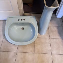 Pedestal sink and base