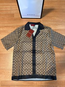 Gg blue monogram shirt
