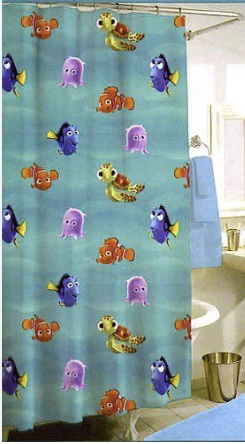 Finding Nemo Shower Curtain And Hooks