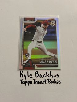 Kyle Backhus Arizona Diamondbacks Pitcher Topps Short Print Insert Rookie Card.