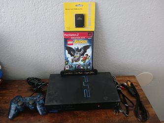 Sony PlayStation 2 PS2 Fat Console Bundle SCPH-35001 Blue Controller 128MB Test