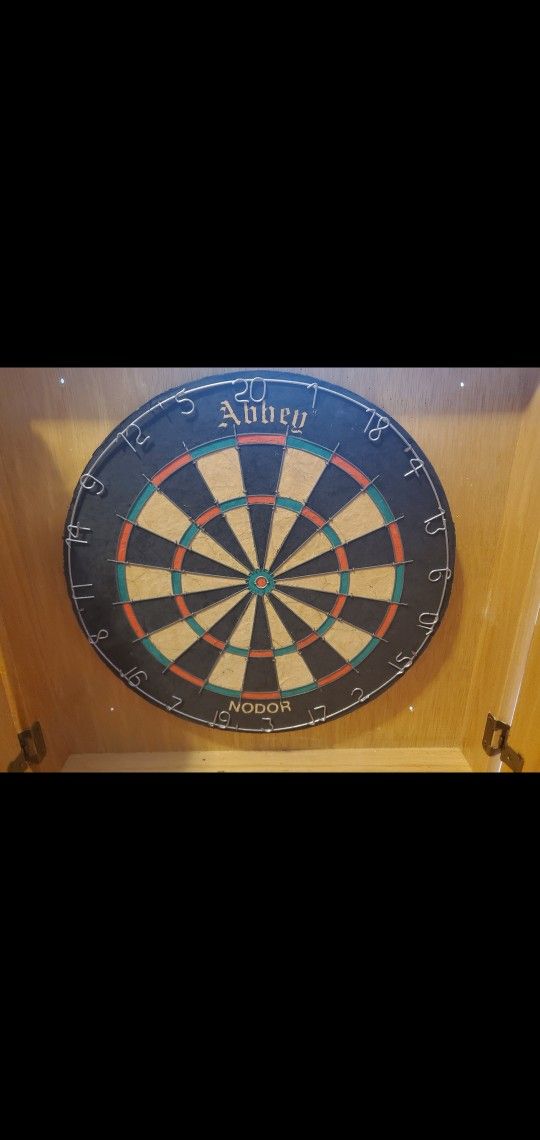 Dart Board With Cabinet