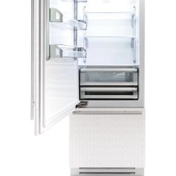Bertazzoni 30 Inch Built In Bottom Mount Fridge: Panel Ready